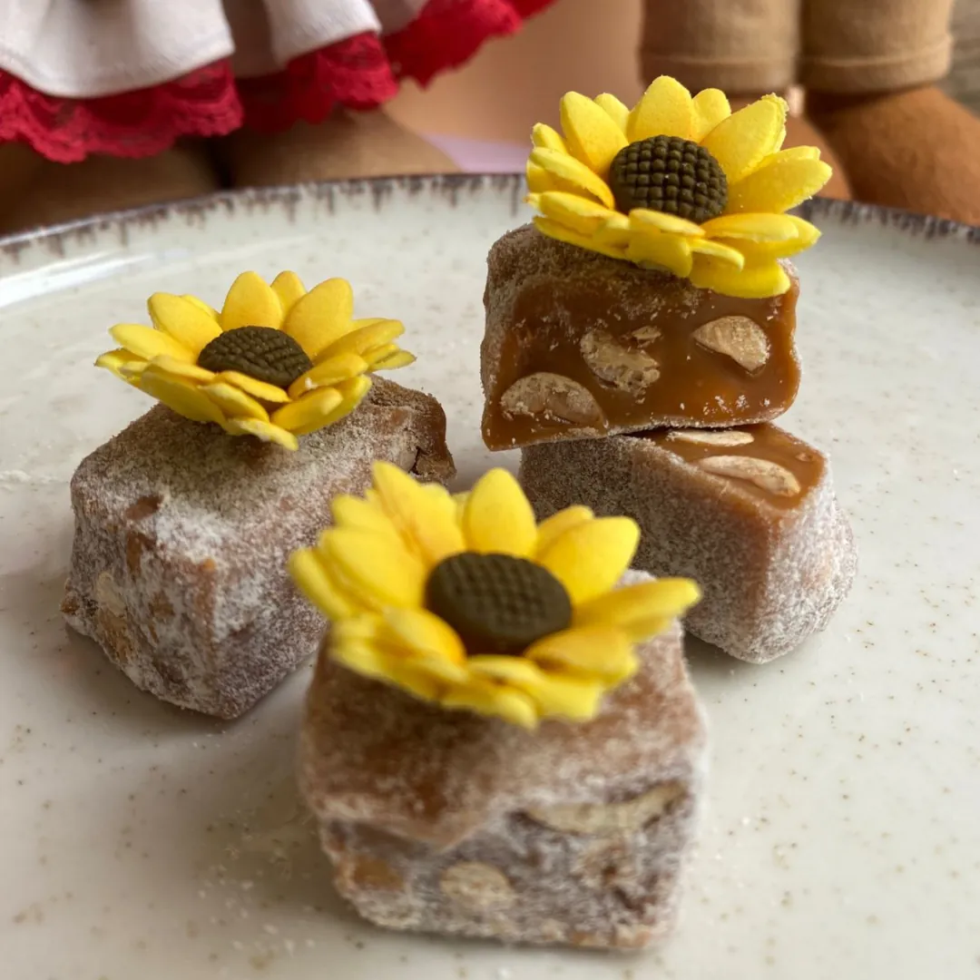 Brigadeiro nordestino com mini girassol de açúcar